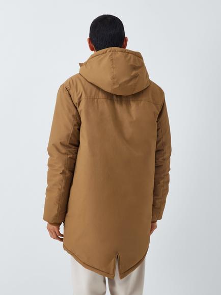 John Lewis Fishtail Parka Coat, Tan - view 2, Tan