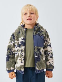 John Lewis Kids' Reversible Borg Jacket, Blue, Blue