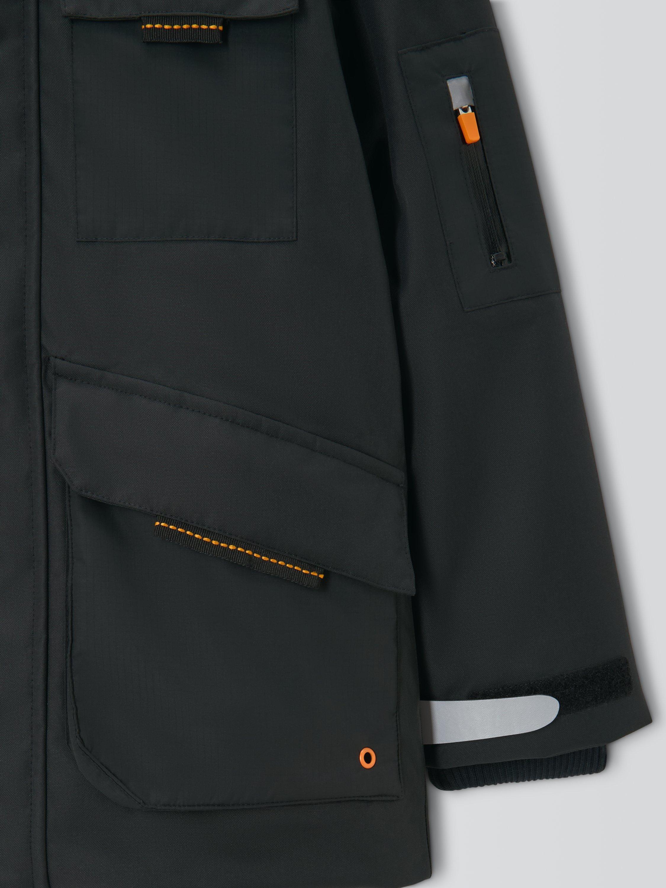 Product image 8 of 8, which shows John Lewis Kids' Technical Water Resistant Jacket, Black, 3 years