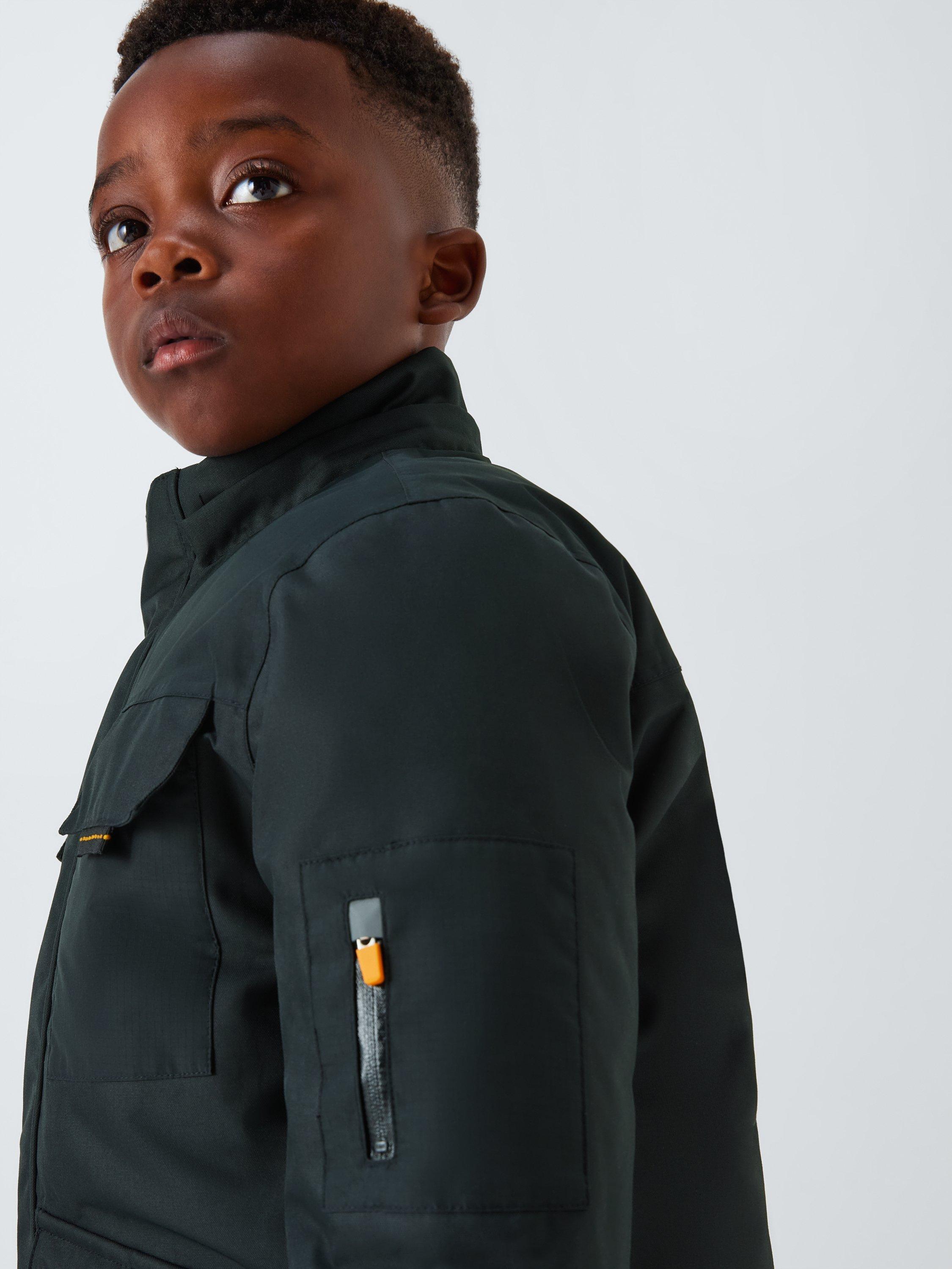 Product image 5 of 8, which shows John Lewis Kids' Technical Water Resistant Jacket, Black, 3 years