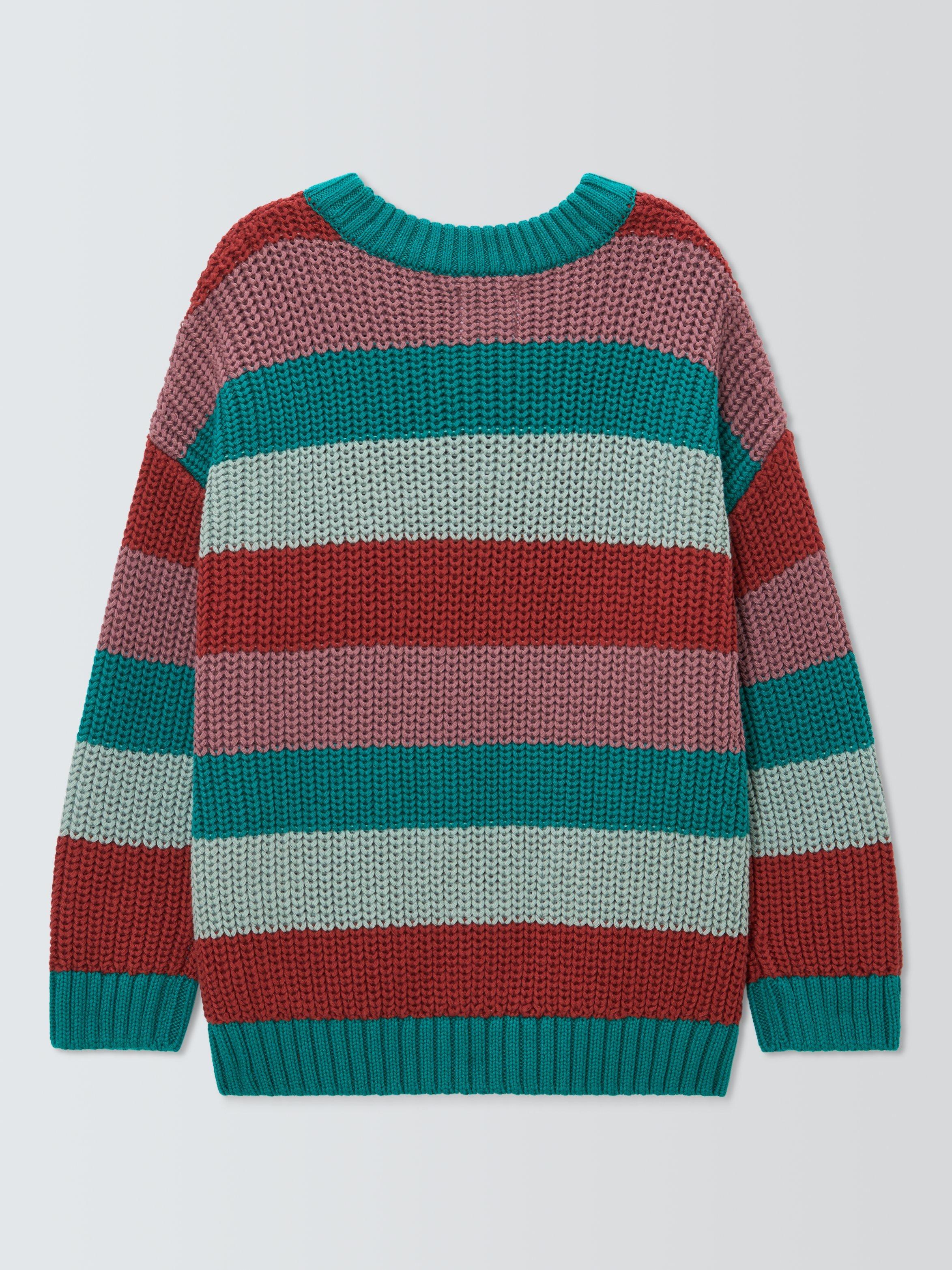 Product image 2 of 3, which shows John Lewis Kids' Block Stripe Jumper, Multi, 3 years