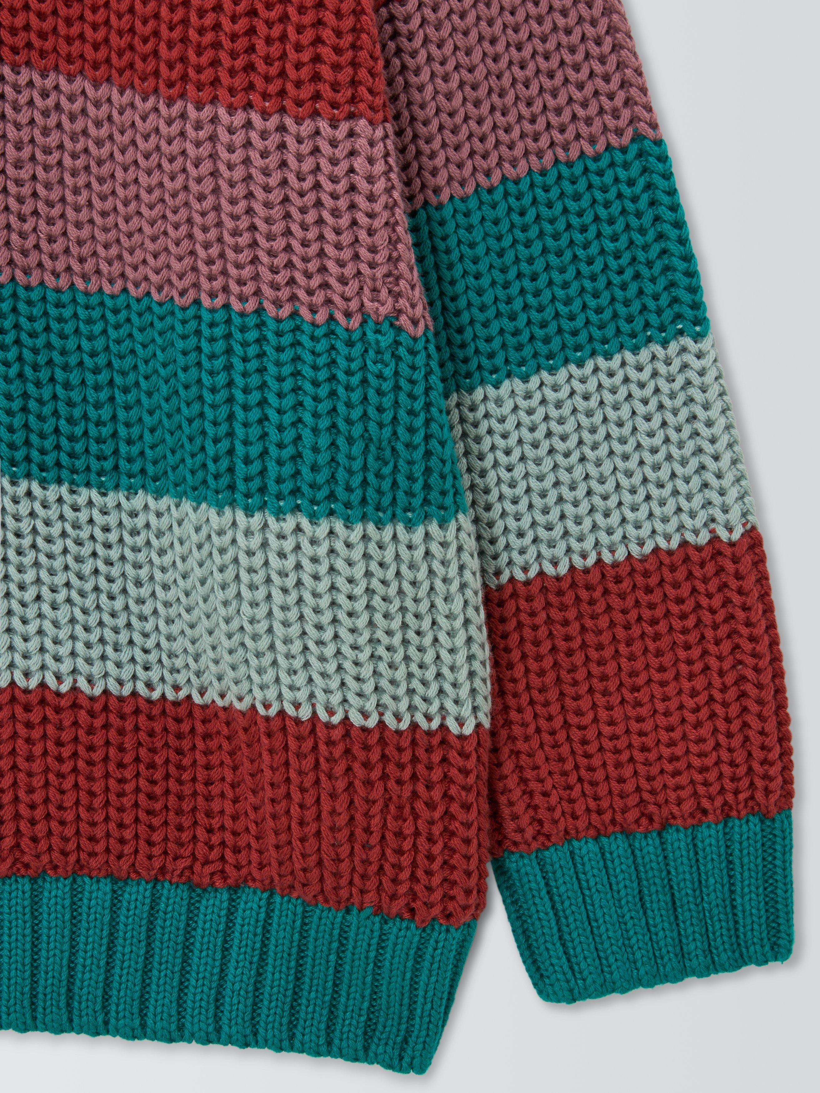 Product image 3 of 3, which shows John Lewis Kids' Block Stripe Jumper, Multi, 3 years