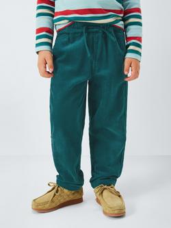 John Lewis Kids' Relaxed Corduroy Trousers, Teal, Teal