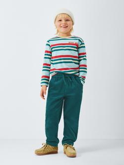 John Lewis Kids' Relaxed Corduroy Trousers, Teal - view 2, Teal