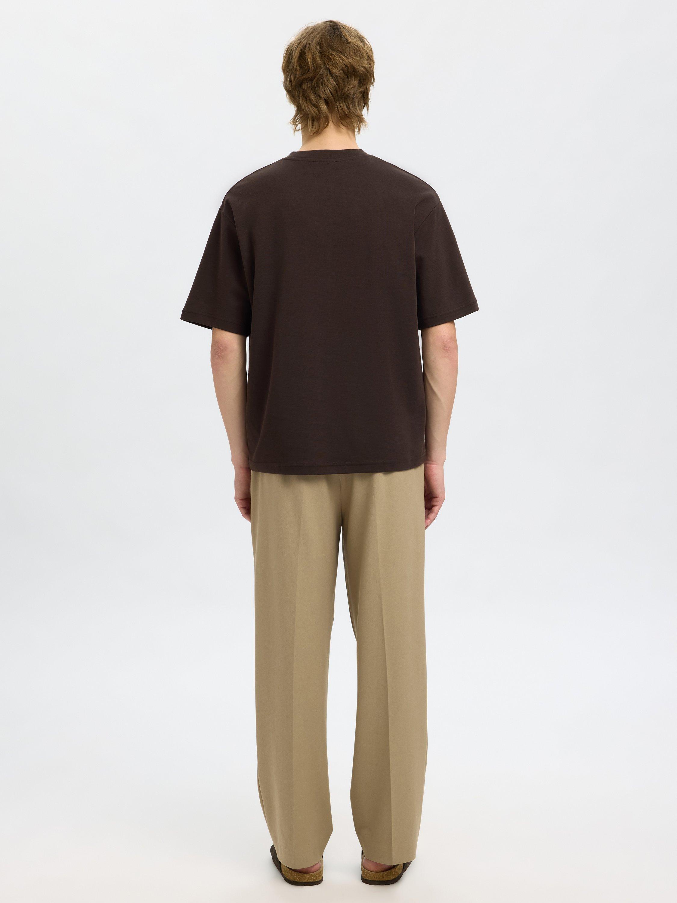 Product image 5 of 6, which shows Selected Crew Neck Short Sleeve T-Shirt, Demitasse, S