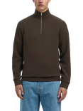 Selected High Neck Half Zip Jumper