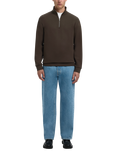 Selected High Neck Half Zip Jumper