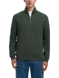 Selected High Neck Half Zip Jumper