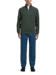 Selected High Neck Half Zip Jumper