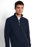 Selected Half Zip Cotton Jumper