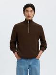 Selected Half Zip Cotton Jumper