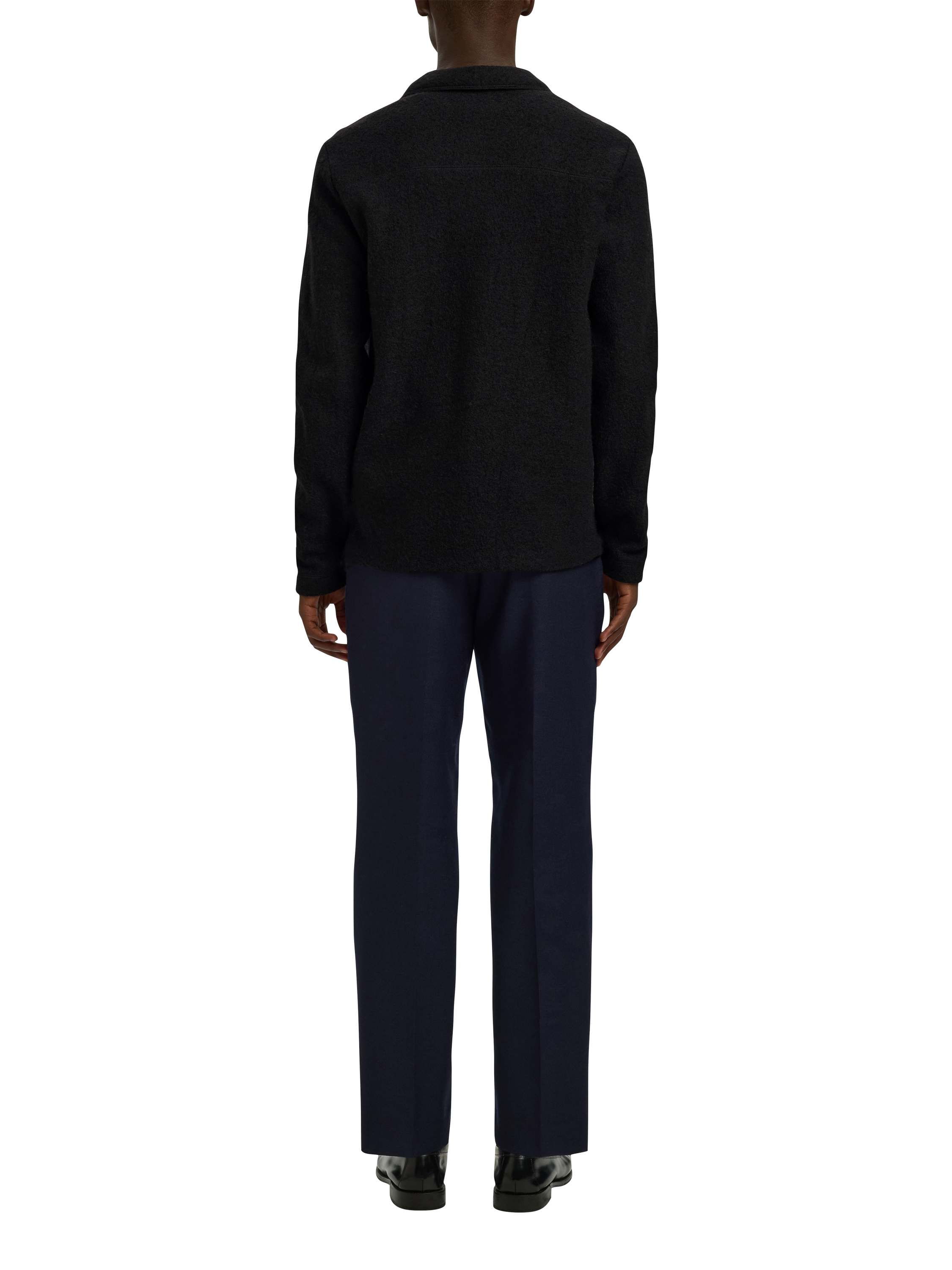 Product image 5 of 6, which shows Selected Nealy Wool Knitted Collar Cardigan, Black, S