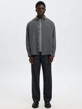 Selected Noah Cotton Shirt, Gray Flannel