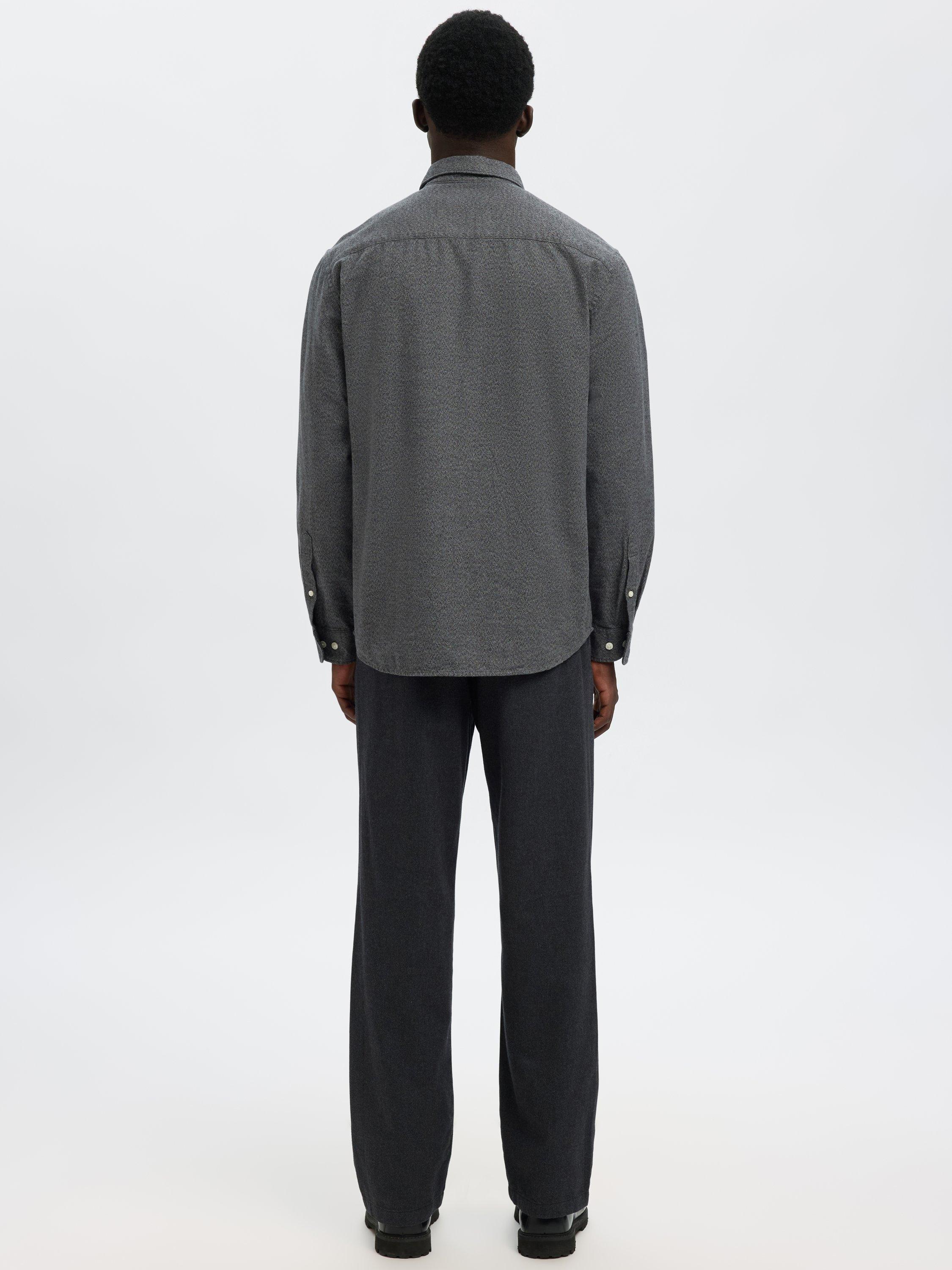 Product image 5 of 6, which shows Selected Noah Cotton Shirt, Gray Flannel, S