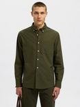 SELECTED HOMME Regrick Long Sleeve Button Oxford Shirt, Forest Night