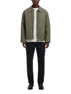 Selected Cedric Zip-Through Jacket, Olive Night - view 2, Olive Night