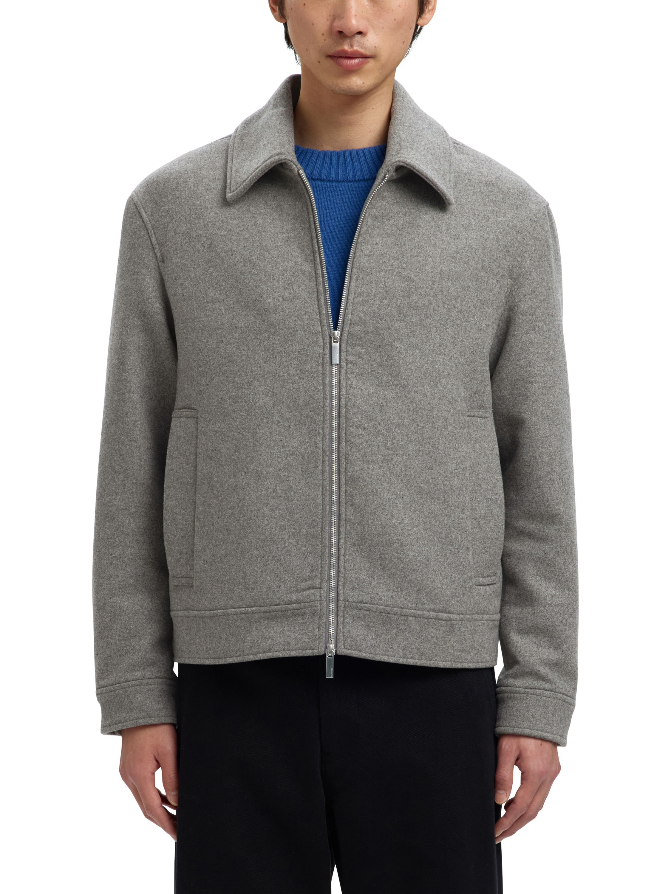 Product image 1 of 6, which shows Selected Philip Harrington Jacket, Grey Melange, S