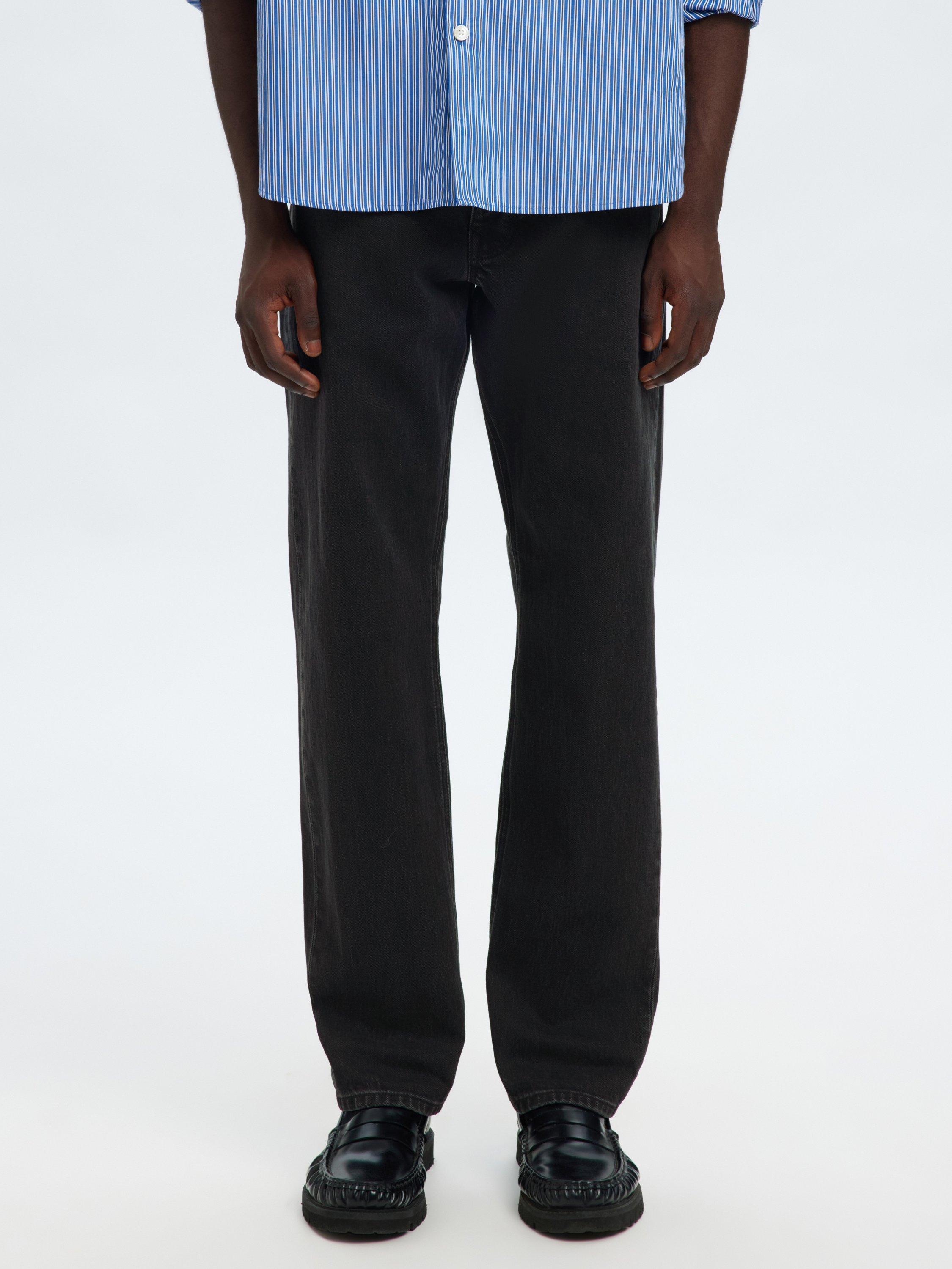 Product image 5 of 6, which shows SELECTED HOMME 190 Cotton Regular Tapered Denim Jeans, Black Denim, 30R