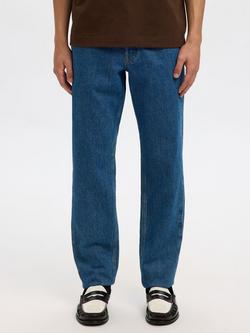 SELECTED HOMME 190 Cotton Regular Tapered Denim Jeans, Medium Blue Denim, Medium Blue Denim