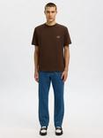 SELECTED HOMME 190 Cotton Regular Tapered Denim Jeans, Medium Blue Denim