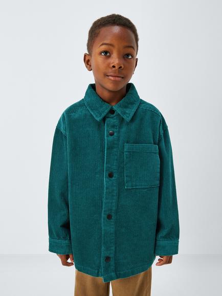 John Lewis Kids' Hike Corduroy Shirt, Teal