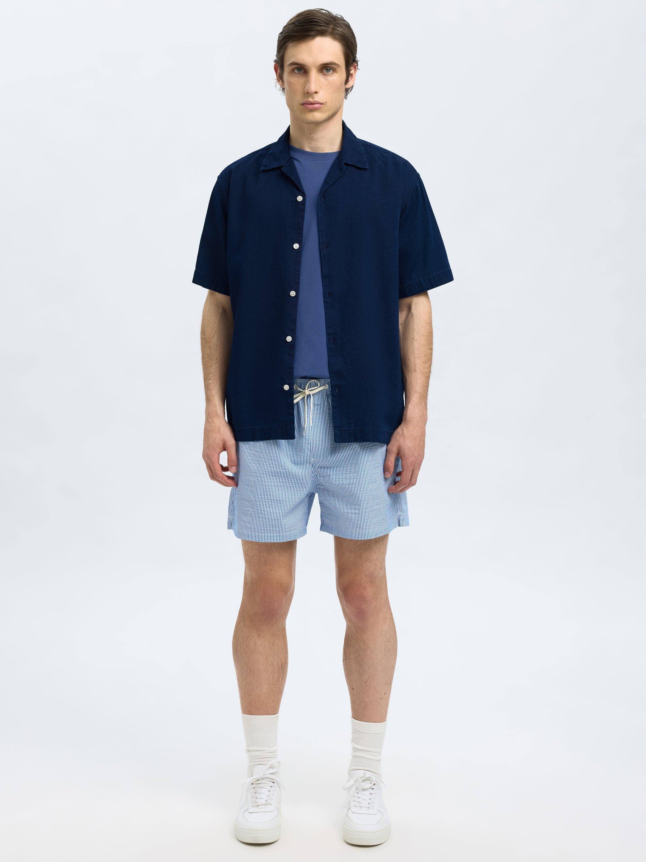 Product image 2 of 6, which shows Selected Denim Shirt, Dark Blue Denim, S
