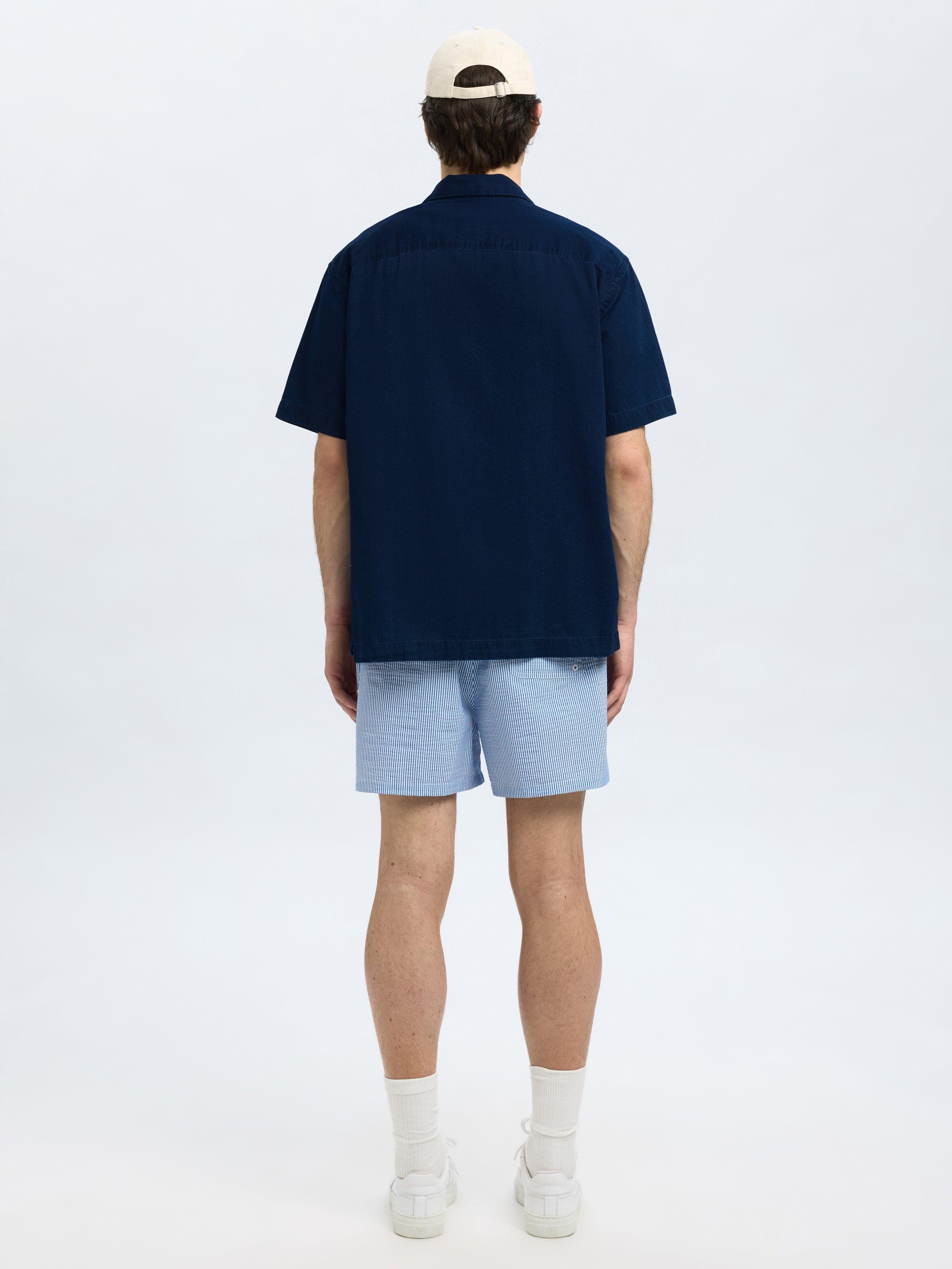Product image 5 of 6, which shows Selected Denim Shirt, Dark Blue Denim, S