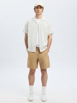 Selected Cotton Blend Regular Chino Shorts, Kelp, Kelp