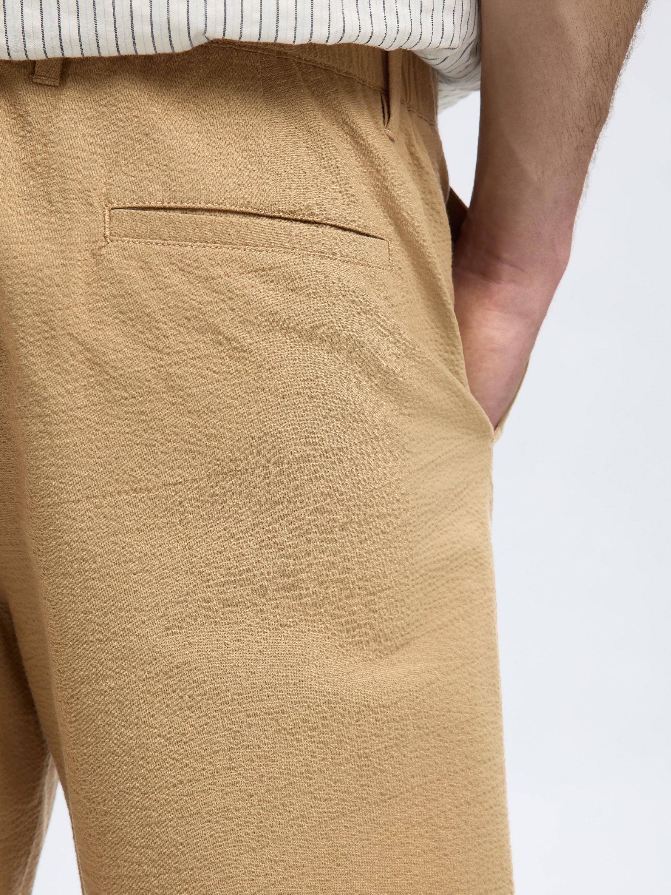 Product image 4 of 6, which shows Selected Cotton Blend Regular Chino Shorts, Kelp, S