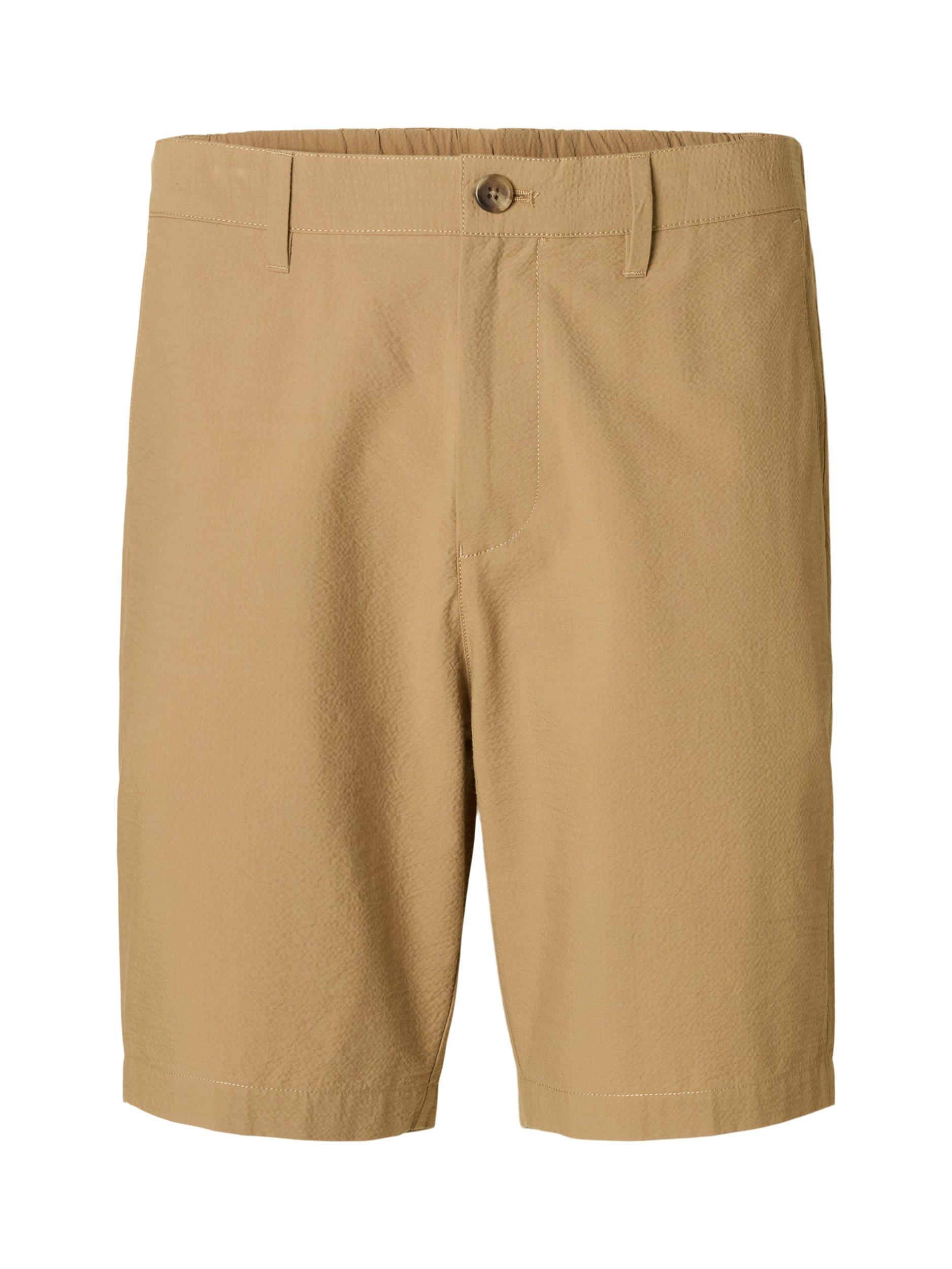 Product image 6 of 6, which shows Selected Cotton Blend Regular Chino Shorts, Kelp, S
