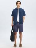 Selected Linen Cotton Blend Shorts, A-16 Oceana