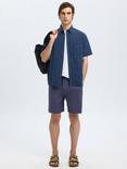 Selected Linen Cotton Blend Shorts, A-16 Oceana