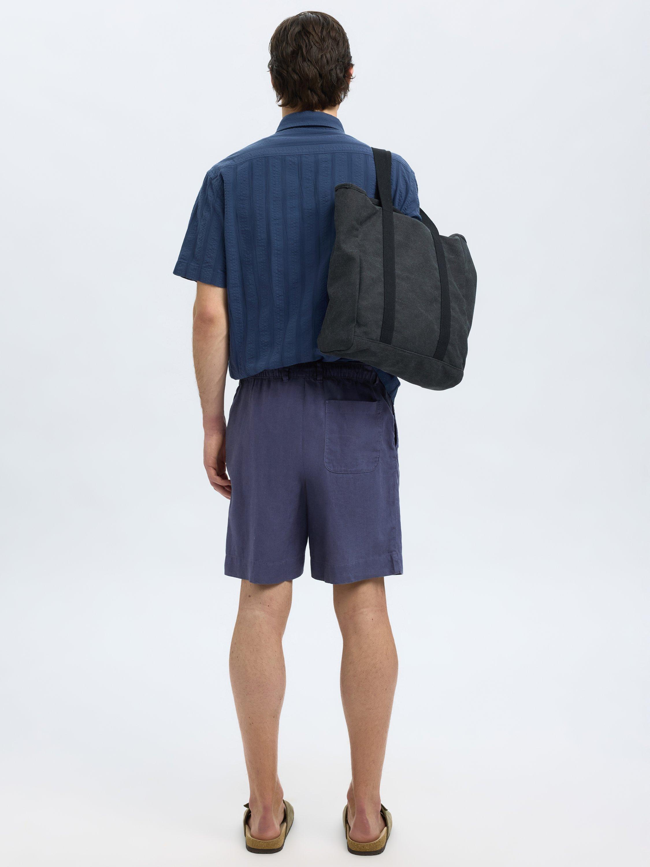 Product image 4 of 5, which shows Selected Linen Cotton Blend Shorts, A-16 Oceana, S