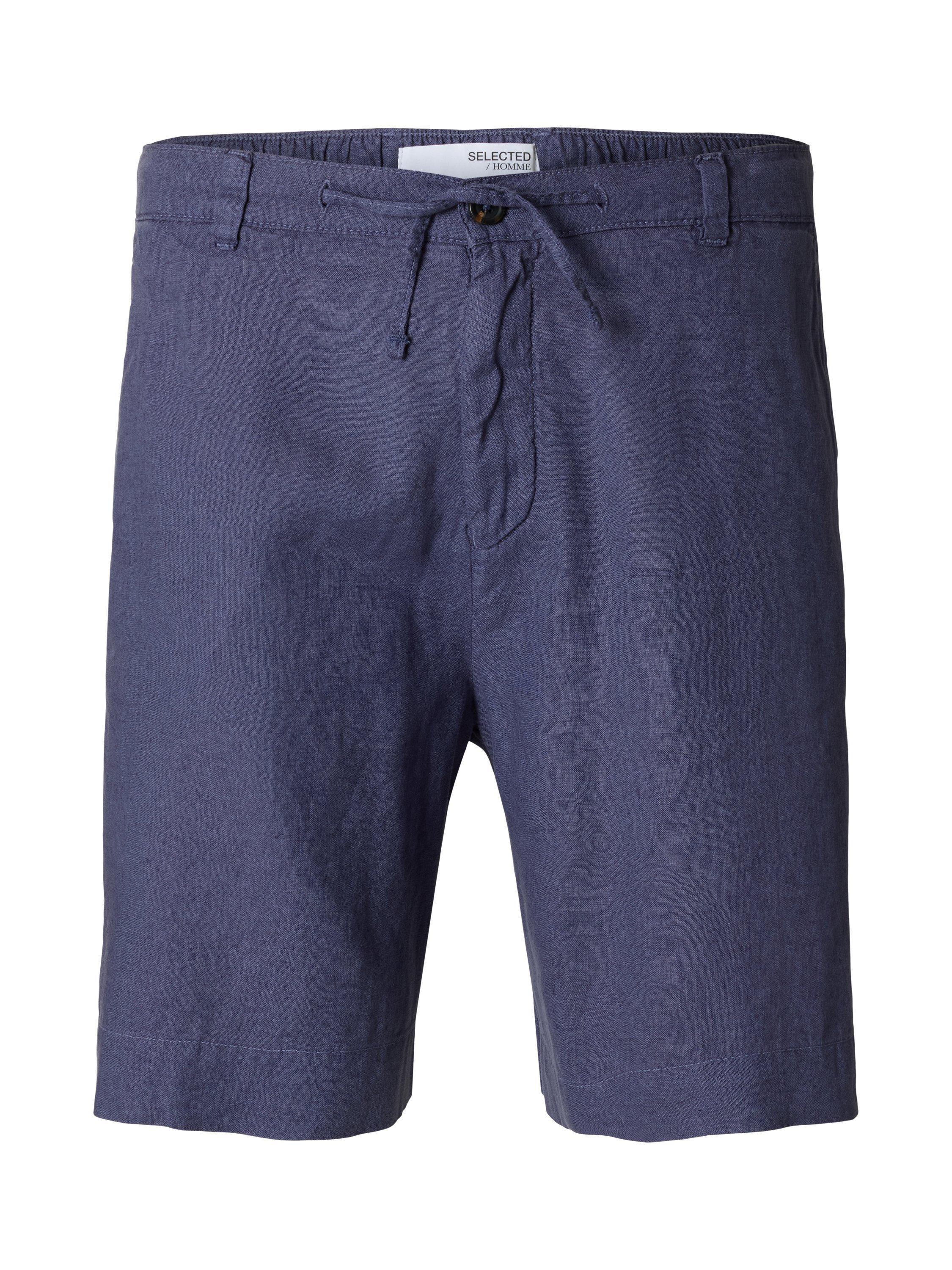 Product image 5 of 5, which shows Selected Linen Cotton Blend Shorts, A-16 Oceana, S