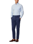 Hackett London Linen Blend Chino Trousers, Ink Blue