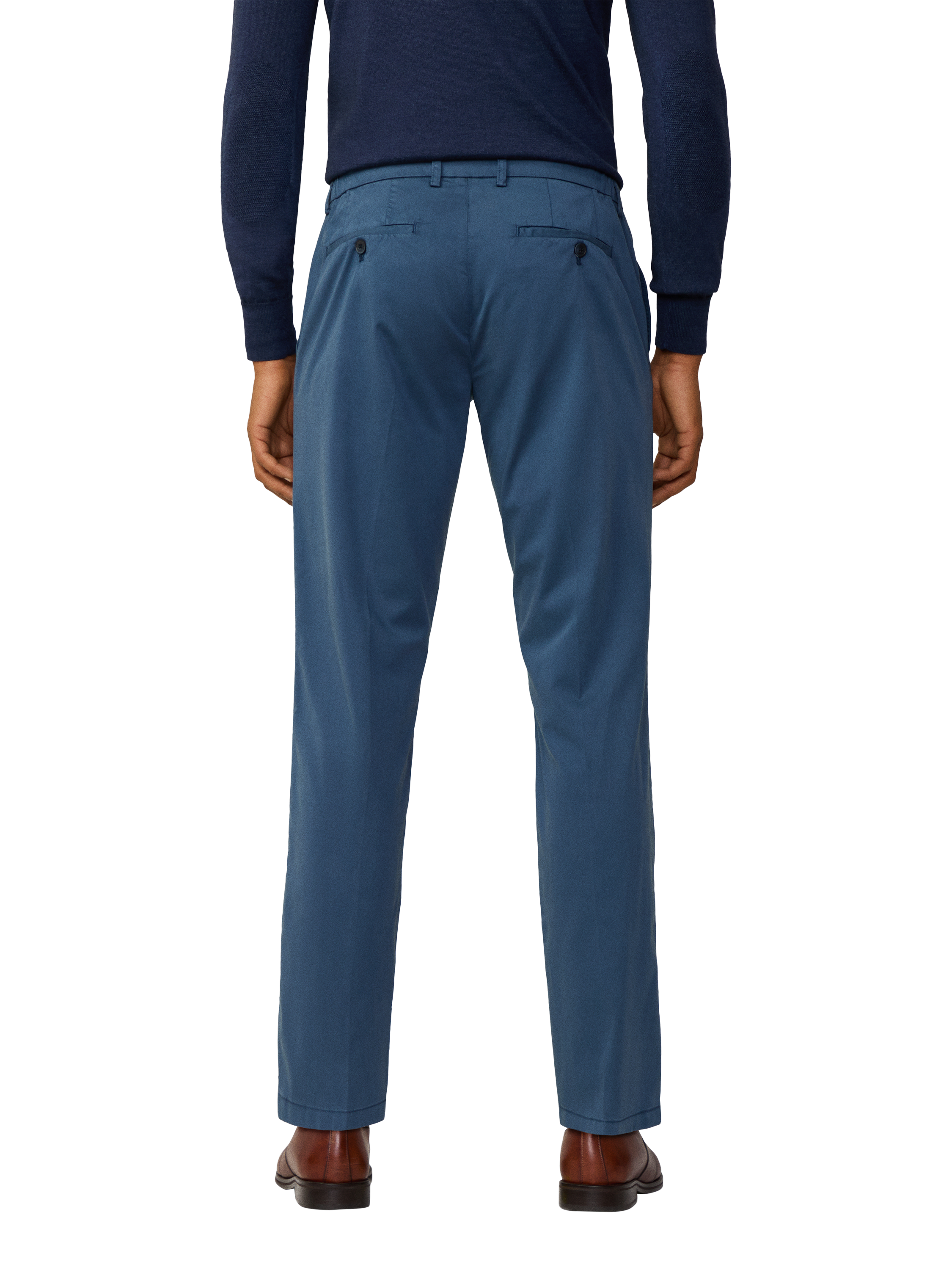 Product image 3 of 5, which shows Hackett London Cotton Blend Relaxed Fit Chinos, Dark Denim Blue, 28R