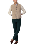 Hackett London Suede Waistcoat, Fawn Beige