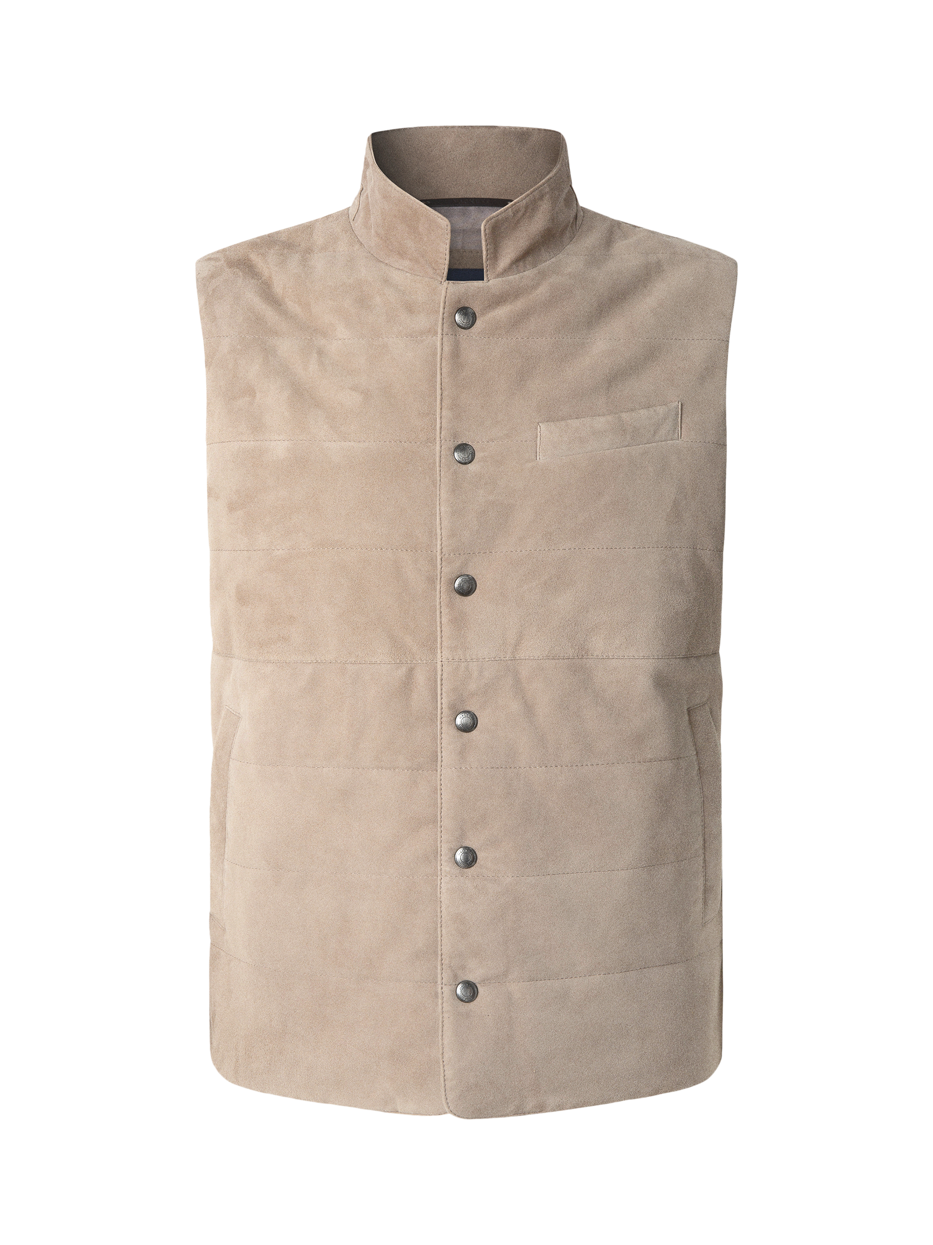 Product image 5 of 6, which shows Hackett London Suede Waistcoat, Fawn Beige, XXL