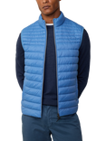Hackett London Water-Resistant Baffled Quilt Gilet, Sea Blue, Sea Blue