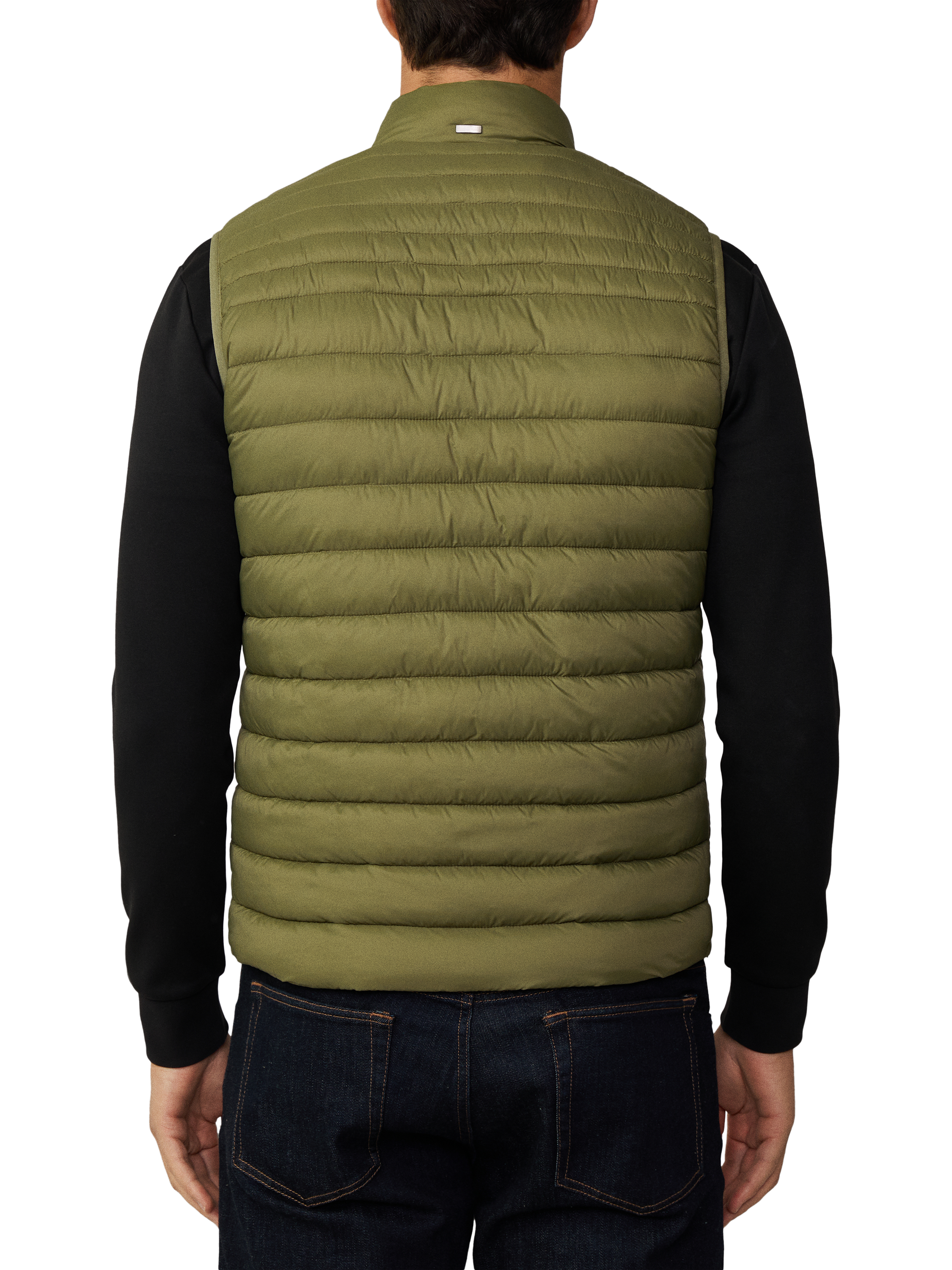 Product image 3 of 6, which shows Hackett London Water-Resistant Gilet, Combat Green, XS