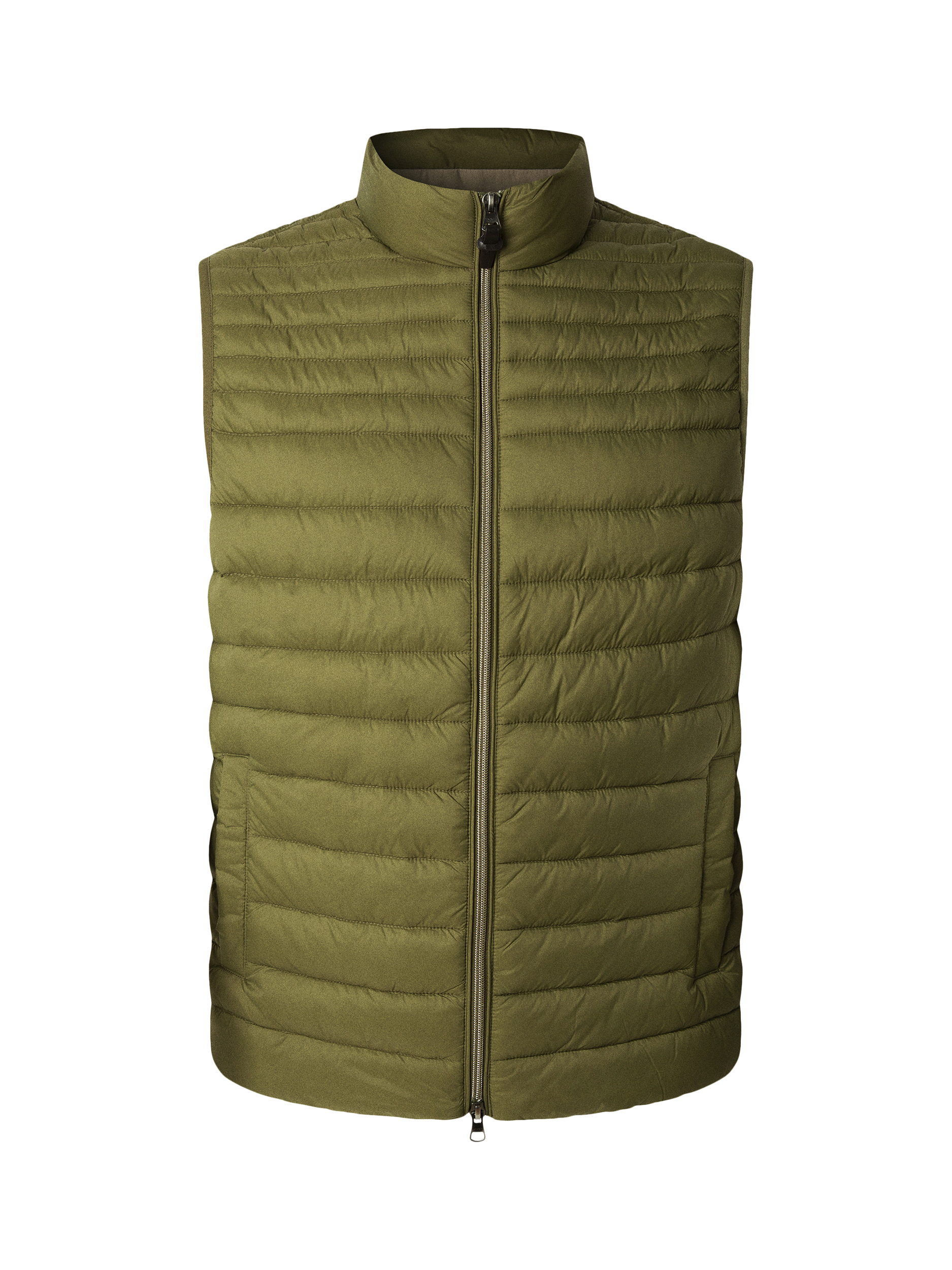 Product image 5 of 6, which shows Hackett London Water-Resistant Gilet, Combat Green, XS
