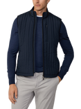Hackett London Water-Resistant Hybrid Gilet, Taupe Beige