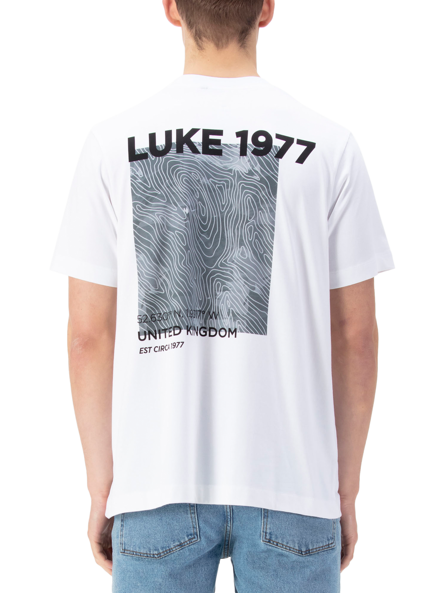 LUKE 1977 Kalihi Cotton Oversized Fit Short Sleeve Graphic T-Shirt, White/Black