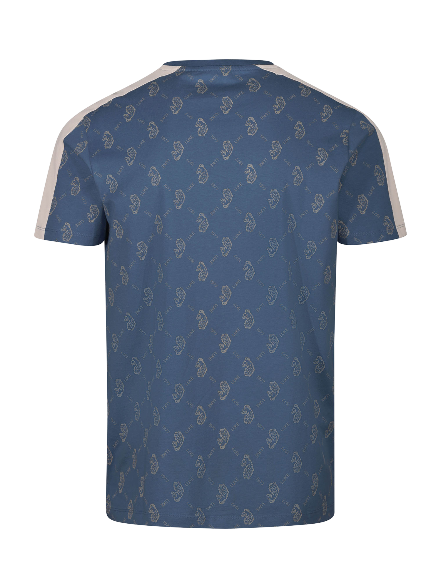 Product image 5 of 6, which shows LUKE 1977 Ramos Cotton Regular Fit Short Sleeve Logo T-Shirt, Denim Blue, XS