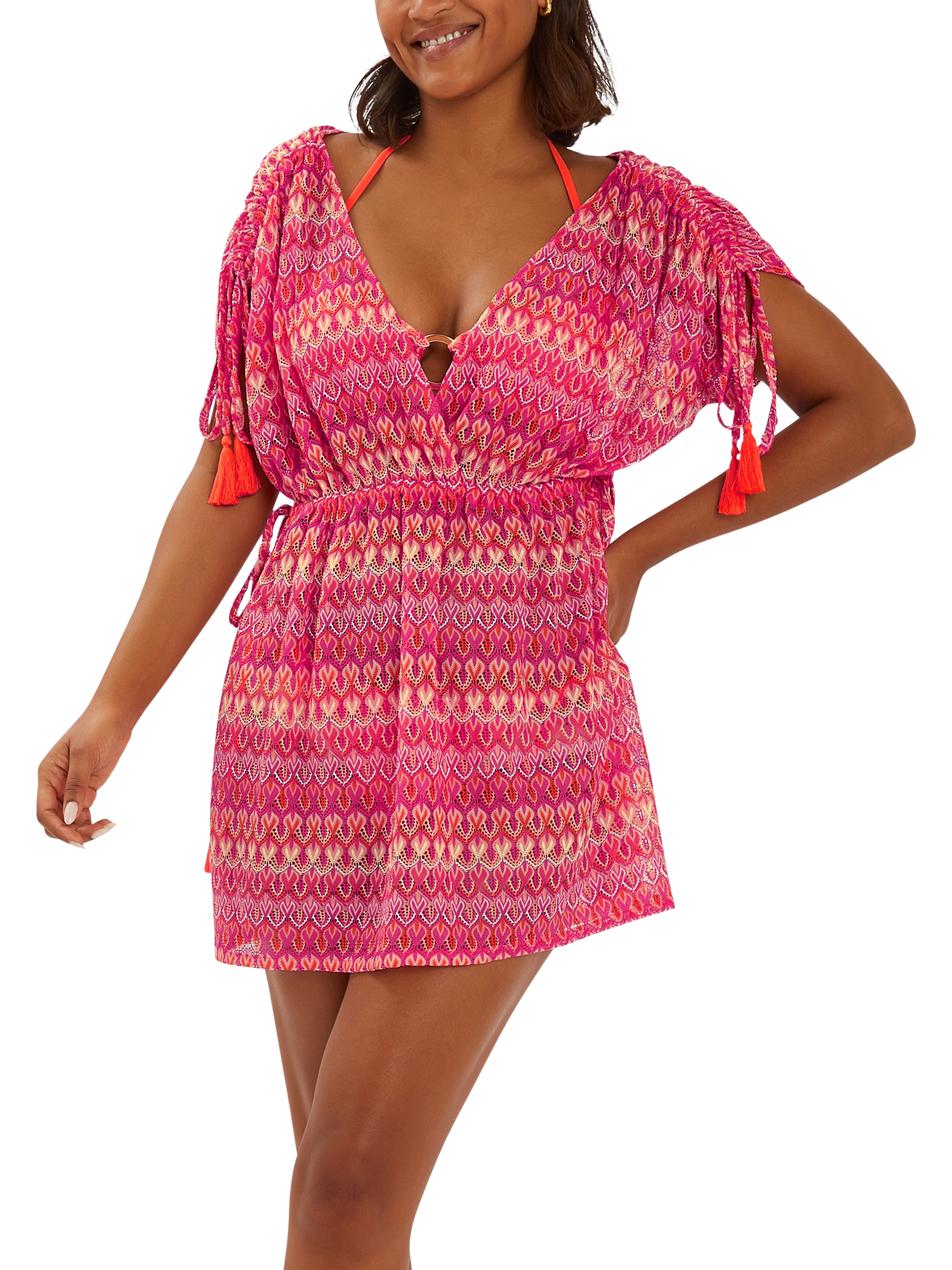 Accessorize Crochet Kaftan, Multi