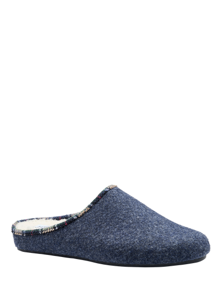 Hotter Snooze Mule Slippers - view 2, Navy