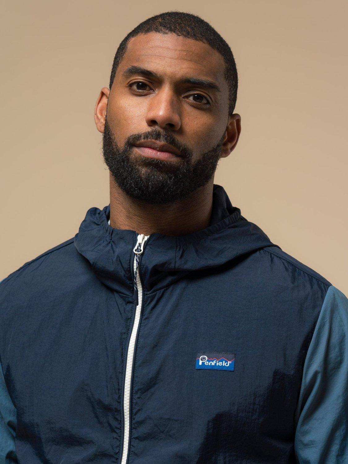 Product image 2 of 9, which shows Penfield Zip Front Rain Jacket, Navy Blazer, S