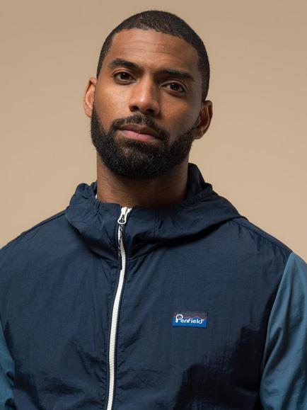 Penfield Zip Front Rain Jacket - view 2, Navy Blazer