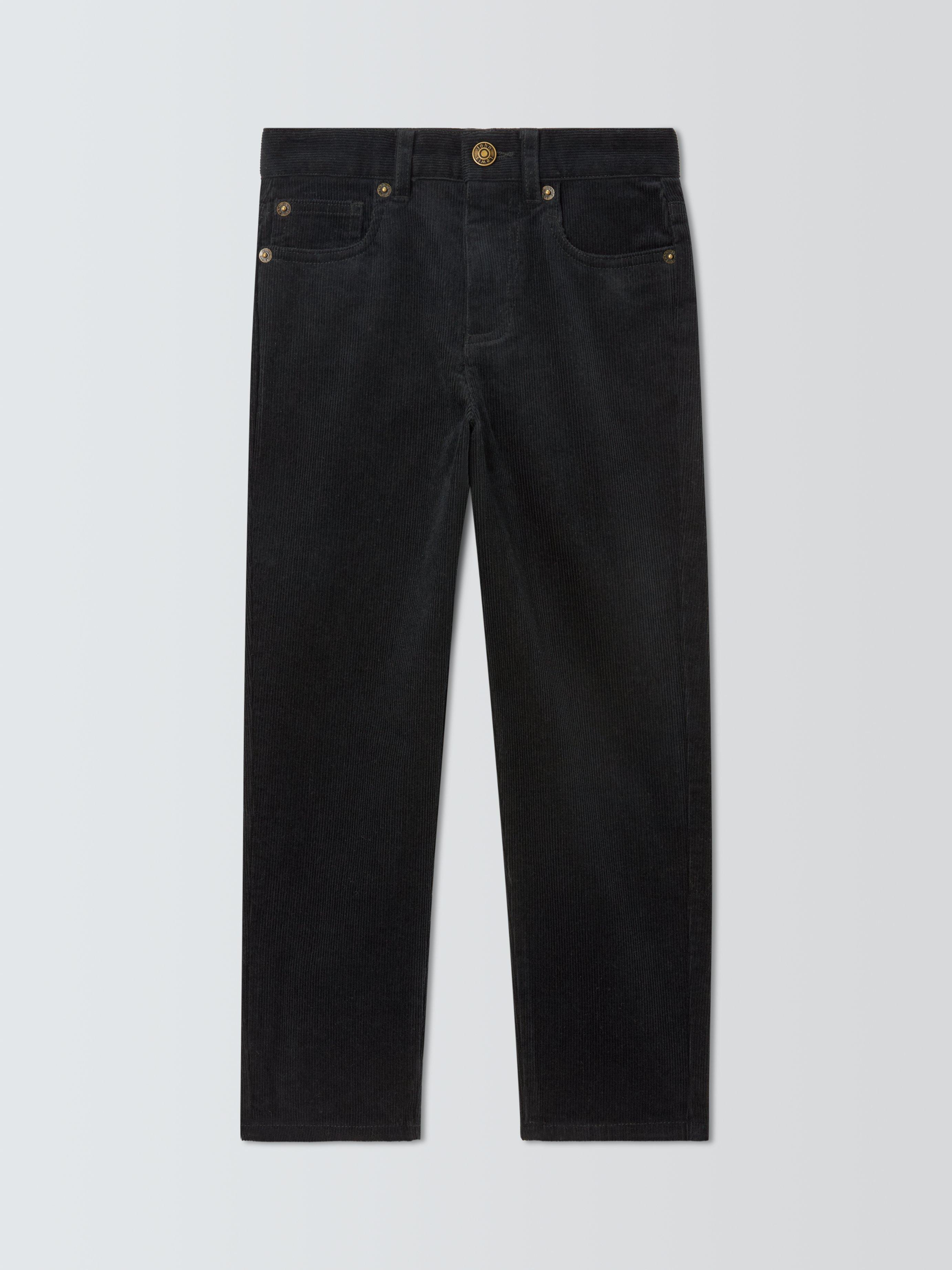 Product image 3 of 7, which shows John Lewis Kids' Five Pocket Corduroy Trousers, Black, 3 years