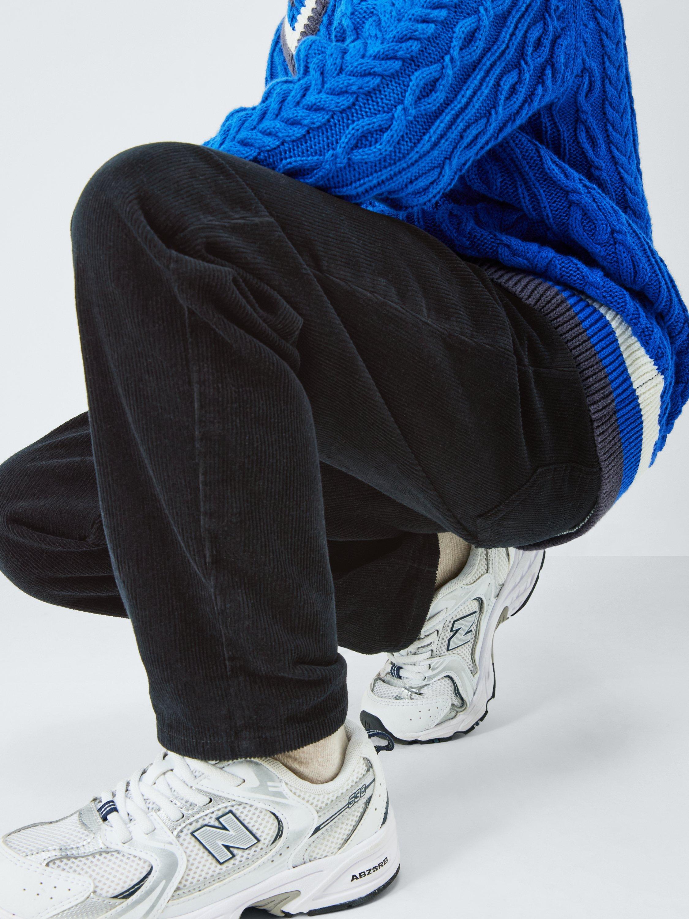 Product image 6 of 7, which shows John Lewis Kids' Five Pocket Corduroy Trousers, Black, 3 years